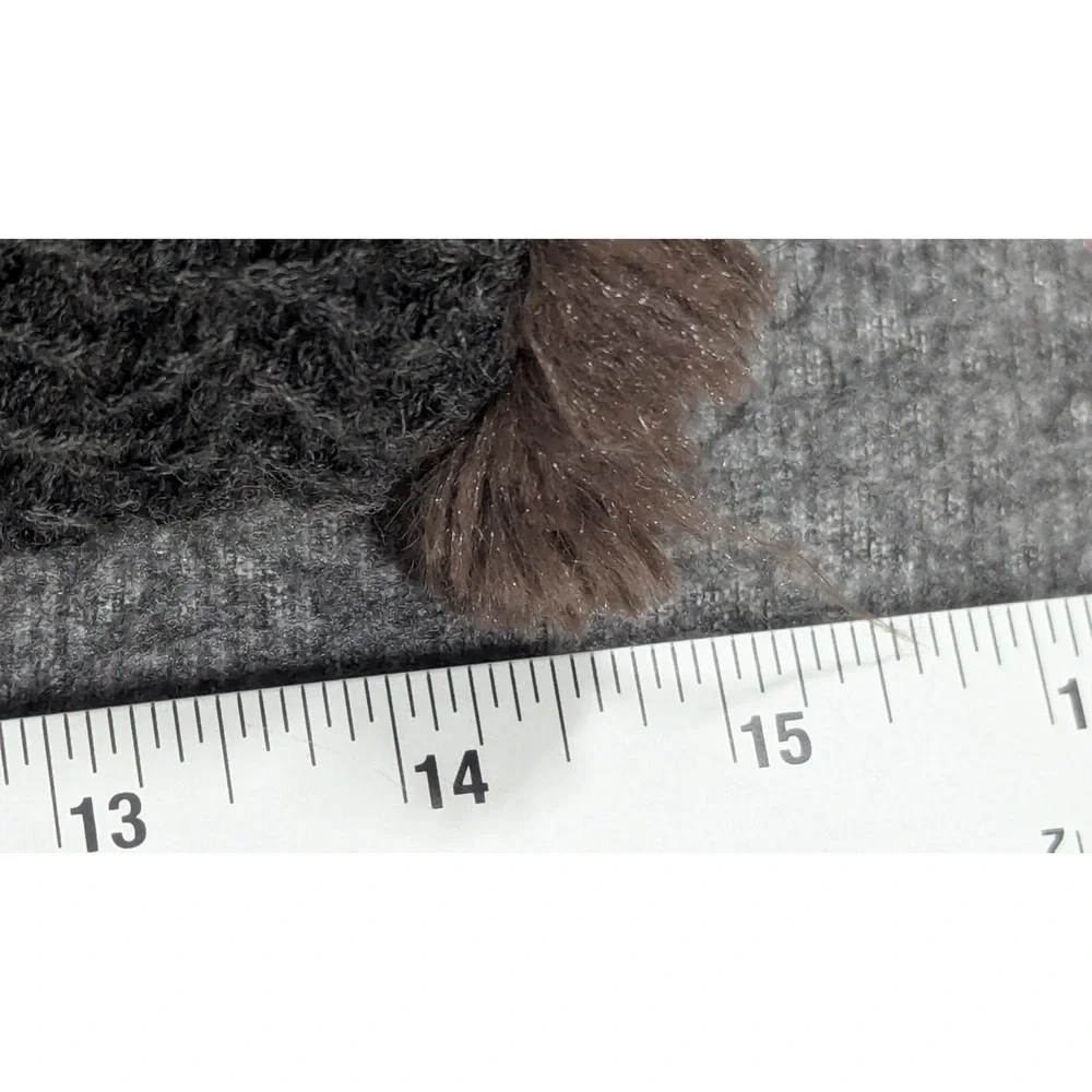 Muk Luks Boots Womens‎ 9 Gray Boho Suede  Brown Faux Fur Crotchet Sweater Boots